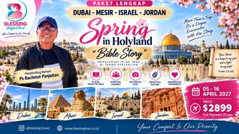 TOUR SPRING IN HOLYLAND 05 - 16 APRIL 2027