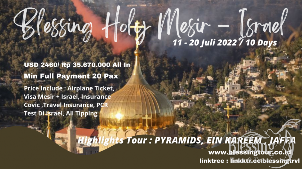 PAKET HOLY MESIR - ISRAEL 10 Days