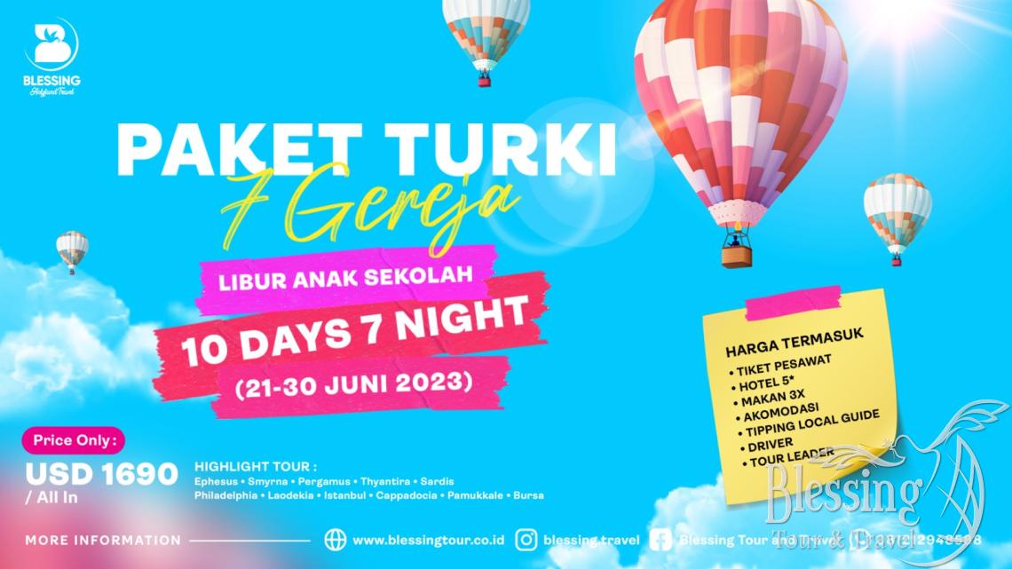 TOUR TURKI 7 GEREJA JUNI 2023