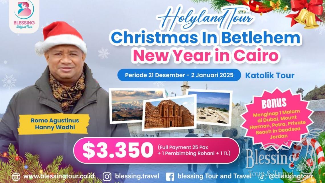 TOUR KATOLIK CHRISTMAS IN HOLYLAND 21 DESEMBER