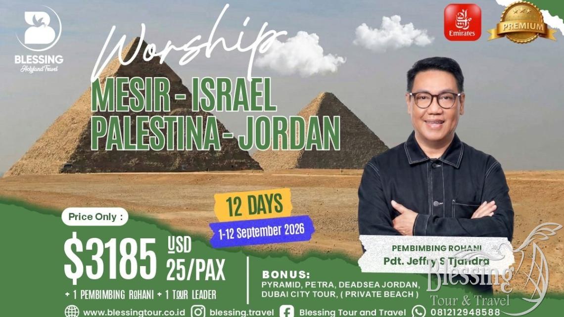 WORSHIP TOUR IN HOLYLAND 1 SEPT 2025