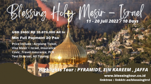 PAKET HOLY MESIR - ISRAEL 10 Days