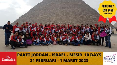 PAKET JORDAN-MESIR-ISRAEL FEBRUARI 10 DAYS 2023