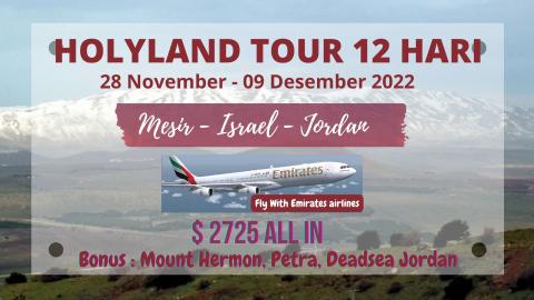 PAKET MESIR - ISRAEL - JORDAN NOVEMBER 12 DAYS