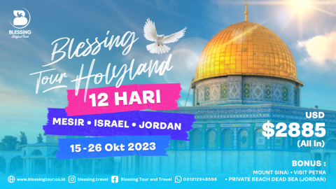 PAKET MESIR - ISRAEL - JORDAN OKTOBER 12 DAY