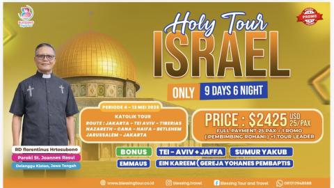 TOUR HOLY ISRAEL ONLY 04 MAY 2026