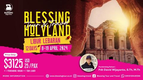 TOUR HOLYLAND KRISTEN LEBARAN 12 DAYS 08 APR'24