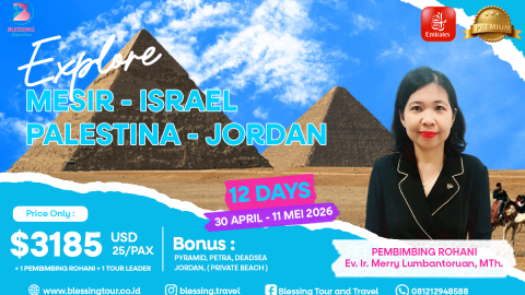 TOUR PACKAGE EXPLORE ISRAEL HOLYLAND 30 APR'26