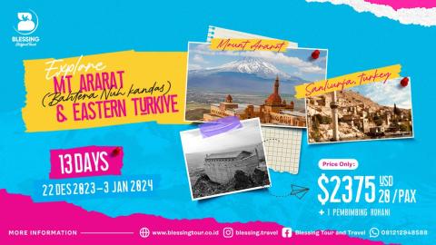 TOUR TURKI 7 GEREJA+EASTERN TURKI LIBUR NATAL