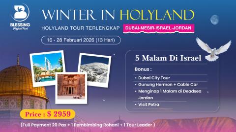 TOUR WINTER IN HOLYLAND 16 FEBRUARY 2026