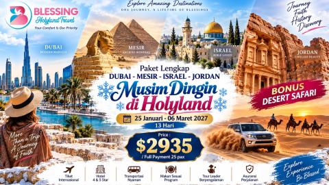 TOUR WINTER IN HOLYLAND 26 JANUARI 2027