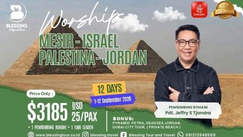WORSHIP TOUR IN HOLYLAND 1 SEPT 2025